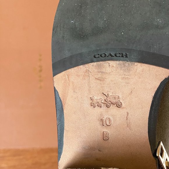 Coach Suede Gray/Slight Green Great Condition Booties - Picture 8 of 8